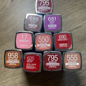 (10) Maybelline variety of lipsticks